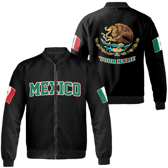 Lotusprinthandmade Personalized Mexico Bomber Jacket S-5XL Multicolor, Mens Mexican Jacket