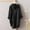 Black, variant on Womens Oversized Button Down Shirts Flower Pattern Printed Lapel Neck Cotton Linen Shirt Casual Loose Long Sleeve Solid Lapel Long Blouses Tops with Pockets High Low Button Up Shirts Blue L