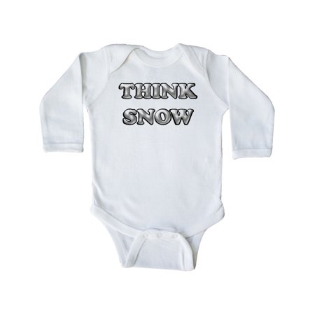

Inktastic Gray Think Snow Gift Baby Boy or Baby Girl Long Sleeve Bodysuit