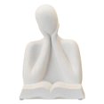 thumbnail image 2 of Estatuilla moderna escultura decoración del hogar ornamento regalos coleccionables estatua de cerámica para librería sala de estar mesa blanco Baoblaze Estatuilla abstracta, 2 of 8