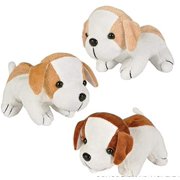 Rhode Island Novelty 6 Inch Assorted Adorable Plush Puppy Dogs, Set of 12