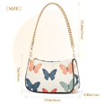 thumbnail image 3 of FORMRS Womens Shoulder Bag with Chain Strap Clutch Purse Cute Tote Handbag, Orange Butterflies, 3 of 7