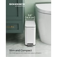 thumbnail image 2 of Bote de basura SONGMICS de acero inoxidable de 5 litros con tapa para baño, 2 of 7