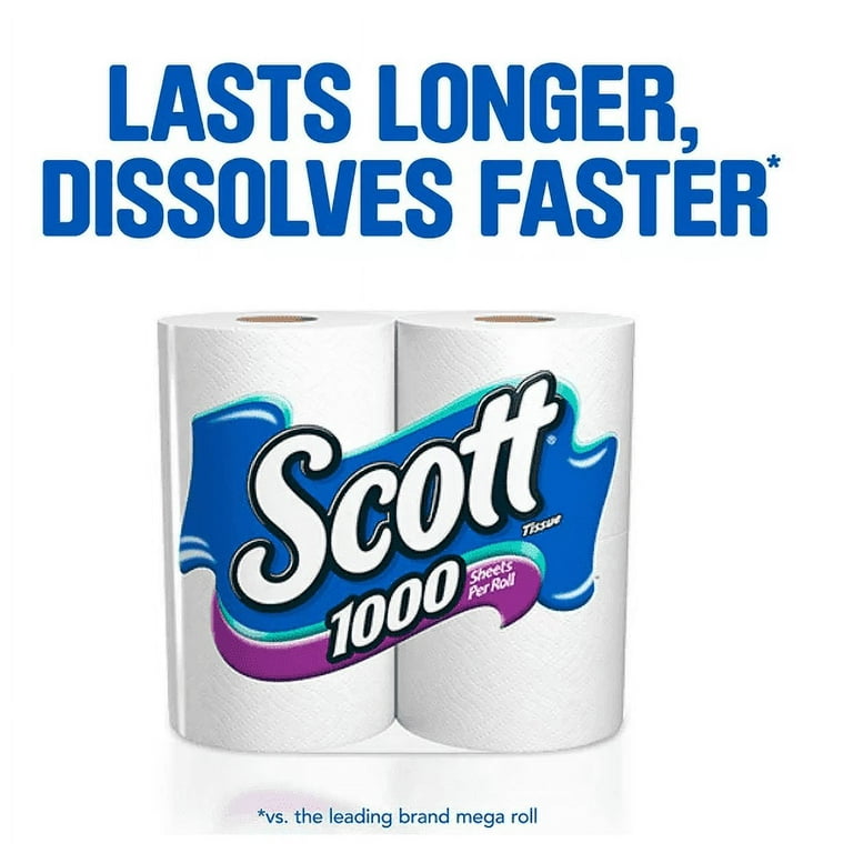 Scott White Toilet Tissue (1000-Sheet 12 Rolls Per Pack) 10060