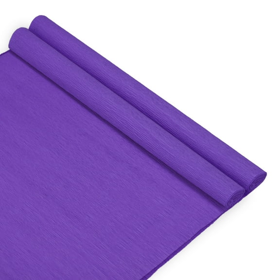 Uxcell 2-Pack Crepe Paper Rolls 8.2ft x 20 Soft Paper Streamer Sheet Decorative Craft Streamer [Purple]