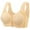 Beige, variant on Womens Bras Wireless Plus Size Push Up T Shirt Bra Front Closure Wide Strap Bras Everyday Underwear