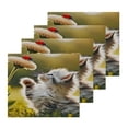 thumbnail image 2 of BZSMCE Towel Cotton Face Towel Soft Hand Towels Fashion Kitten and Ladybug Pattern, 2 of 9