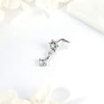 thumbnail image 3 of QQTDFG 1 Pc 20G Stainless Steel L-Shape Nose Stud Ring CZ Dangle Nose Piercing Jewelry-Style 4, 3 of 5