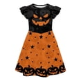 thumbnail image 6 of HAYIMI Festival Halloween Dress For Girls With Flutter Sleeves Elegant Gown For Party O-Neck Birthday Dresses, 6 of 7