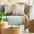 thumbnail image 5 of Ambesonne Floral Throw Pillow Cover 2 Pack, Blooming Hydrangea Flowers, 20", Reseda Green Salmon, 5 of 7