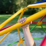ActivPlay 12 Geo Dome Climber with Swing Set - 3-in-1 Gym, Basketball Hoop & Trapeze Bar, ASTM Certified