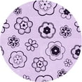 thumbnail image 1 of Ahgly Company Machine Washable Indoor Round Transitional Rich Lilac Purple Area Rugs, 7' Round, 1 of 7