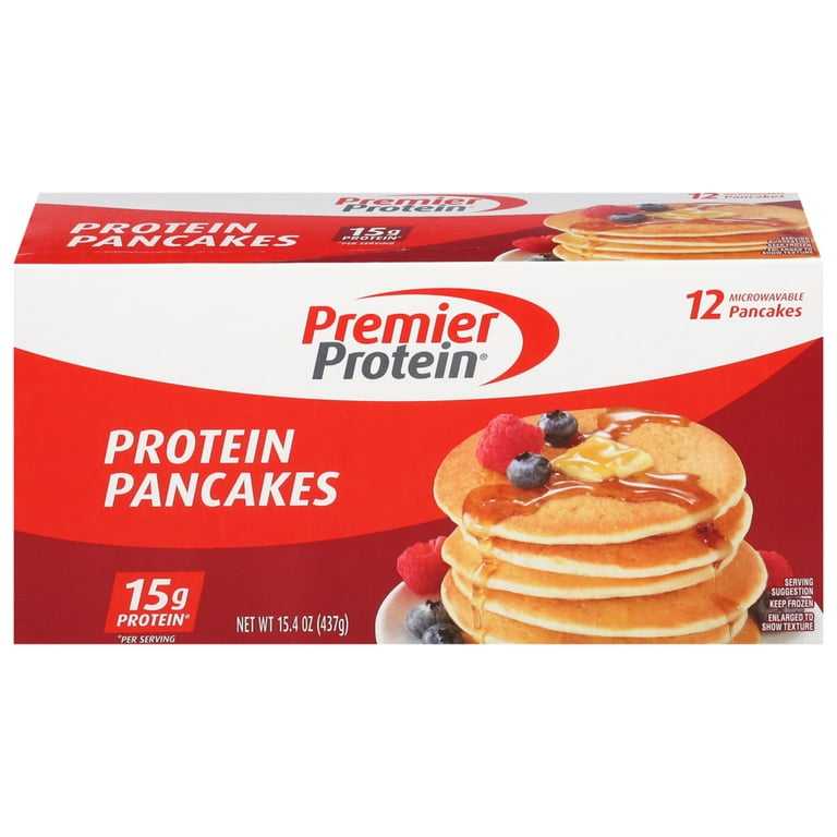 Premier Protein Pancakes, 15.4 oz, 12 Count, (Frozen)