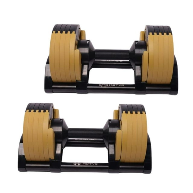 Probell 550 Haltères Ajustables - Motv8 Probell 550s, 5 Lb - 50 Lb Haltères Libres Ajustables pour Hommes et Femmes - Entraînement de Force et Mise en Forme (Paire Butterscotch)