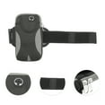 thumbnail image 3 of Unique Bargains 1 Pc Double Layer Phone Holder Arm Bands for Hiking Gym Neoprene Blue Gray, 3 of 4