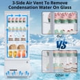 thumbnail image 4 of Commercial Refrigerator Display Case, 4-Sided Double-Layer Tempered Glass, Anti-Fog Ventilation Cooling, 4 of 7