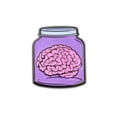 thumbnail image 2 of BRAIN IN A JAR PIN - Novelty Funny Brain in a Mason Jar, Cute Enamel Lapel PIN, LAVENDER - 3 cm x 2.7 cm, 2 of 7