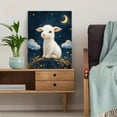 thumbnail image 5 of Gender Neutral Animal Nursery Canvas Wall Art, Moon Star Cloud Print, Baby Room Home Wall Decor, 5 of 8