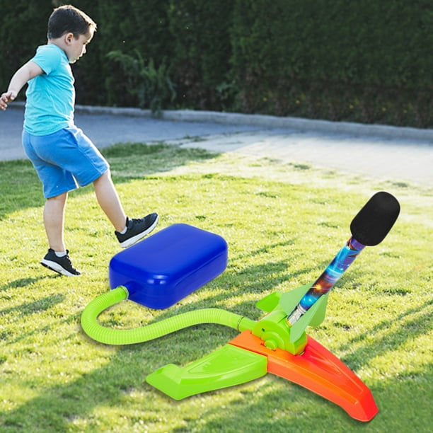 Jump Rocket Launchers for Kids Summer Outdoor Rocket Toys with 4 Foam