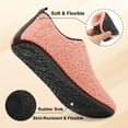 thumbnail image 2 of L-RUN House Slippers for Women Men Cozy Sock Shoes with Soft Rubber Sole Slip On for Indoor Outdoor, 2 of 7