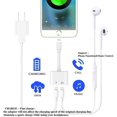 thumbnail image 4 of iPhone Lightning to 2 Lightning Adapter, Dual Lightning AUX + Charger Adapter Dongle Cable Splitter Compatible with iPhone 14/13/12/11/SE/X/XR/XS/8/7/6 Support Call + Charging, 4 of 4