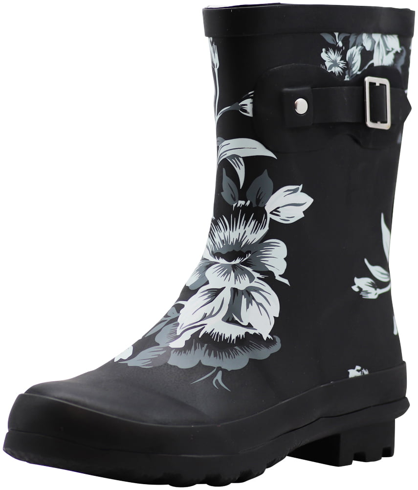 New Norty Women 9 Inch Rain Boots Rubber Snow Rainboot Shoe Bootie ...