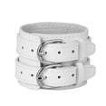 thumbnail image 2 of Pulsera de viaje doble Yinane Trenazado de Doble PU Cuero Negro Blanco, 2 of 8