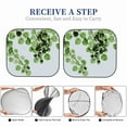 thumbnail image 6 of Balery 2 Piece Watercolor Green Leaves Car Windshield Sun Shade|Foldable Front Windshield Shade for Car Front Window for Most Sedans SUV Truck-Small, 6 of 7