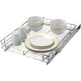 thumbnail image 1 of Kitchen Pull Out Cabinet Organizer, 17"W x 21"D x 4"H Under Cabinet Slide Out Sliding Shelf, Chrome, 1 of 7