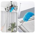 thumbnail image 4 of Blue feather duster microfiber corner broom extendable up to 280cm washable, telescopic feather duster, 4 of 5
