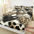 thumbnail image 3 of Homewish Love Heart Print Twin Sheet Sets 3pcs for Female Men Adults,Animal Leopard Cheetah Print Twin Fitted Sheet Microfiber,Romantic Bling Glitter Breathable Flat Sheet,Lightweight Room Decor, 3 of 7