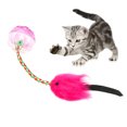 thumbnail image 3 of 2PCS Cat Bell Toy Artificial Fur Fish Rope Cat Toy Ball Cat Interactive Toy, 3 of 10