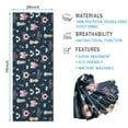 thumbnail image 2 of Dark Blue Little Princess Pattern Hot Yoga Mat Towel Non Slip for Hot Yoga - Quick-Drying Yoga Mat Cover with 4 Corner Pockets with Travel Bag - Hot Yoga Towel Non Slip 74"x26", 2 of 6