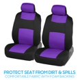 thumbnail image 3 of Juego completo de fundas para asientos de coche BDK PolyPro, color morado sobre negro, 3 of 9