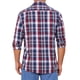 thumbnail image 3 of CAMISA DE VESTIR DE MANGA LARGA A CUADROS PARA HOMBRE INSPIRAR CHIC, CON COLLAR PUNTA Y BOTONES, TALLA XL, ROJO Y AZUL MARINO, 3 of 6