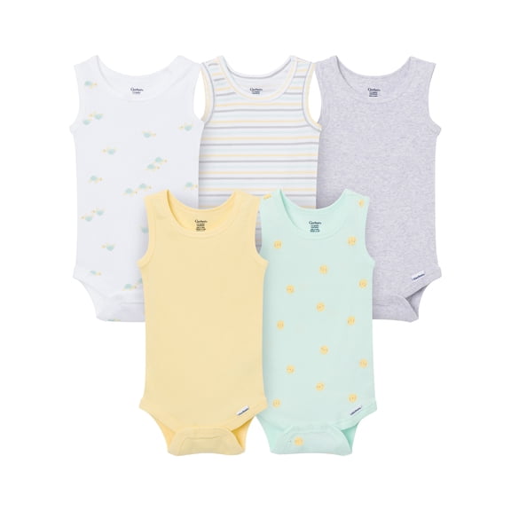 Onesies Brand Baby Neutral 5pc Sleeveless Bodysuit, Sizes (0-3 Months - 24 Months)