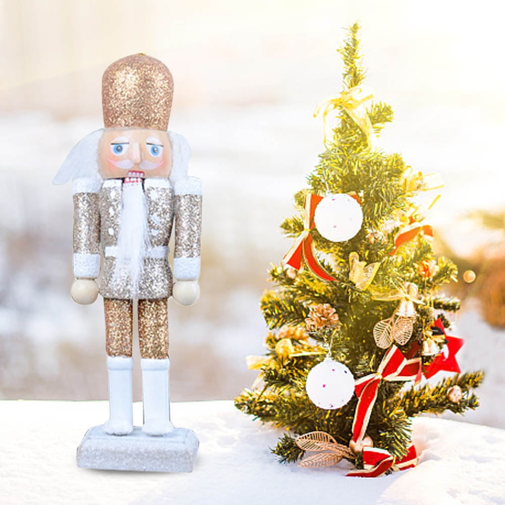 Nutcracker Ornament Nutcracker Christmas Decorations Nutcracker Puppet 2020 New 12CM 5 Piece Set Glitter Powder Classic Nutcracker Puppet Pendant