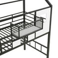 thumbnail image 5 of Metal Loft Bed with roof design and a storage box, Twin, Black, 5 of 13