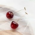 thumbnail image 3 of YANONELRY Cute Sweet Cherry Resin Women Earrings - Y2K Sweet Exquisite Playful Style Trendy Dainty Jewelry - for Women Valentine's Day Earrings Gift, 3 of 6
