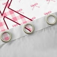 thumbnail image 5 of Feelyou Pink Monogrammed K Black Out Curtains, Cartoon Bowknot Cherry Curtains Pack of 2 (42x63 Each), Chic Watercolor Bow-tie Bedroom Curtains, Living Room Curtains Decor, 5 of 7