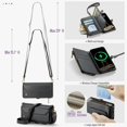 thumbnail image 4 of Bandolera para iPhone 17 Pro Funda Billetera【Bloqueo RFID】con Ranura para Billetes con Cremallera y 7 Tarjeteros, Correa Magnética de Cuero PU Suave para Hombro y Muñeca, 4 of 10