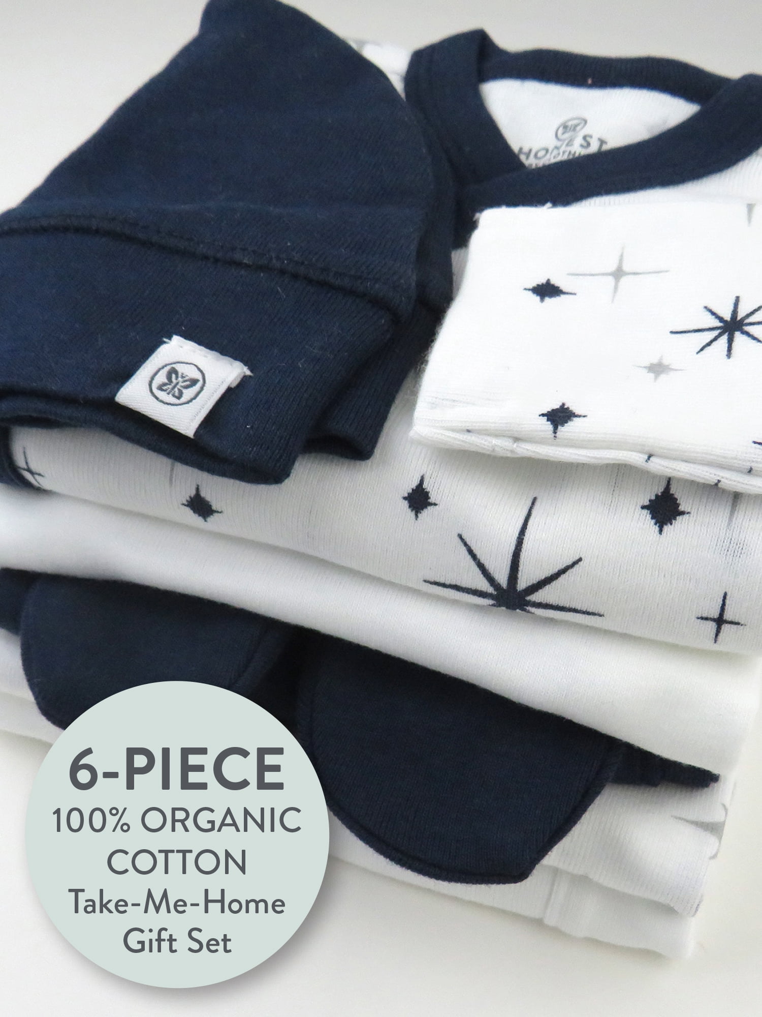 Honest Baby Clothing Baby Boy or Girl Gender Neutral Organic Cotton Take Me Home Gift Set, 6 Piece (Newborn-6 Months)