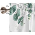 thumbnail image 5 of Eucalyptus Lavender Leaf 3 PCS Kitchen Curtain Valance and Tiers Set, Rod Pocket Small Half Tier Valances Window Curtains Panel, Country Purple Green Plant Leaves 55"x36" (Set of 2 Tiers & Valance), 5 of 5