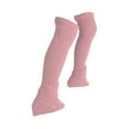 thumbnail image 4 of KiBcsLic Figure Skating Leg Warmers Knitting Long Leg Warmers Skating Socks High Footless Pink, 4 of 9