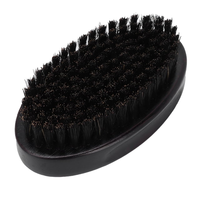 Cepillo de barba con mango de madera para hombre, cepillo portátil de viaje para peluquería, herramienta de peinado