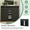 thumbnail image 3 of Rugerasy Modern Freestanding Shoe Rack With 4 Multifunctional Storage Organizer 2-Tier Storage Cabinet With Drawers For Entrance Hallway, 3 of 9