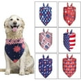 thumbnail image 4 of ZPAQI Independence Dog Bandanas Adjust Pet Collar Patriotism US Flag Neckscarf, 4 of 21