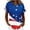 Womens 4th of July Shirts#2, variant on USA Shirts for Women Vintage American Flag Graphic Shirt Casual Button Down Short Sleeve Shirt for Independence Day L