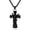 Black, variant on Stainless Steel Archangel Michael Cross Necklace for Men Women, Religious Angel Pendant Necklace, Gold Silver Black Tone Christian Faith Jewelry Gift for Daily Wear