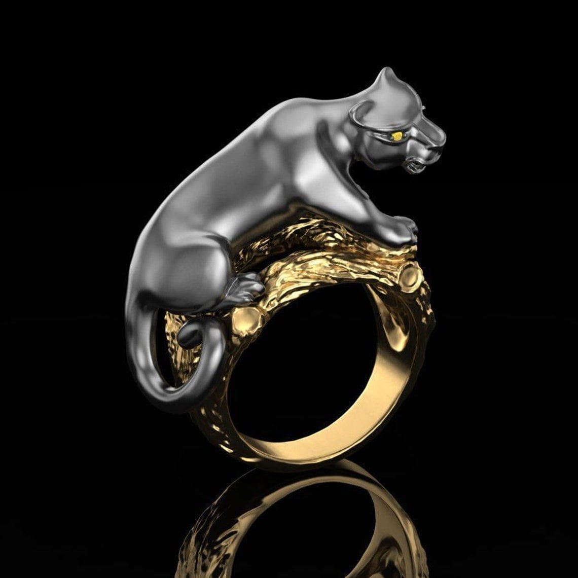 Black Panther Silver Ring – Sunro Raven
